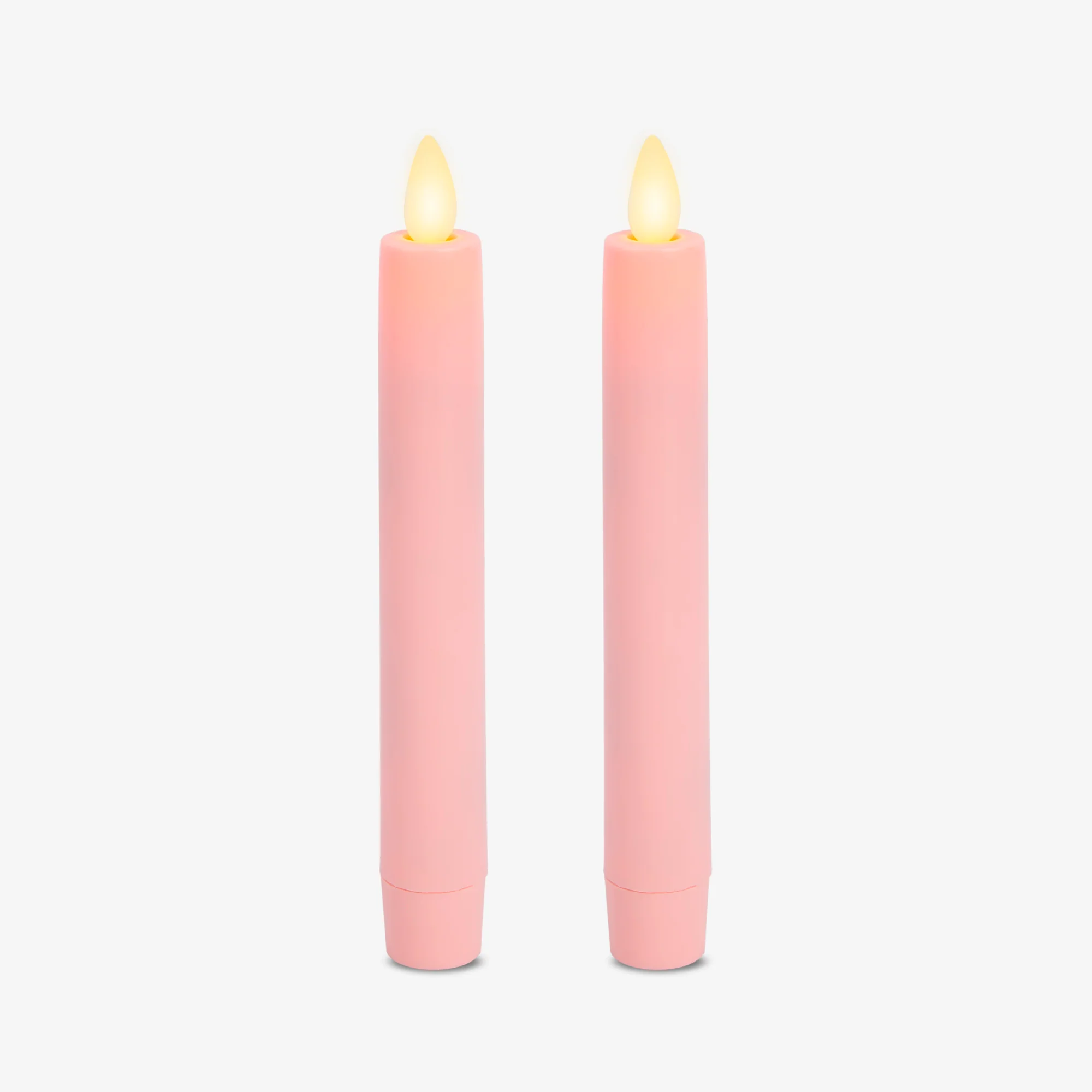 Saga Rose Flameless Candle Tapers - Flat Top - 6.75" Height - Set of 2 - Image 6