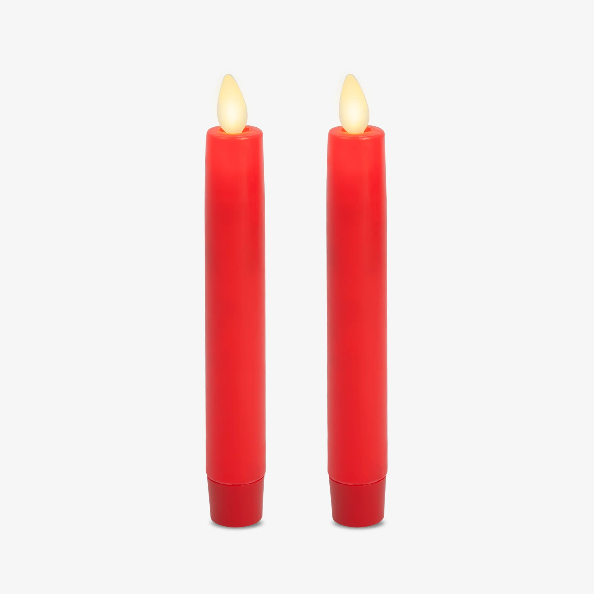 True Red Flameless Candle Tapers - Flat Top - 6.75" Height - Set of 2 - Image 7