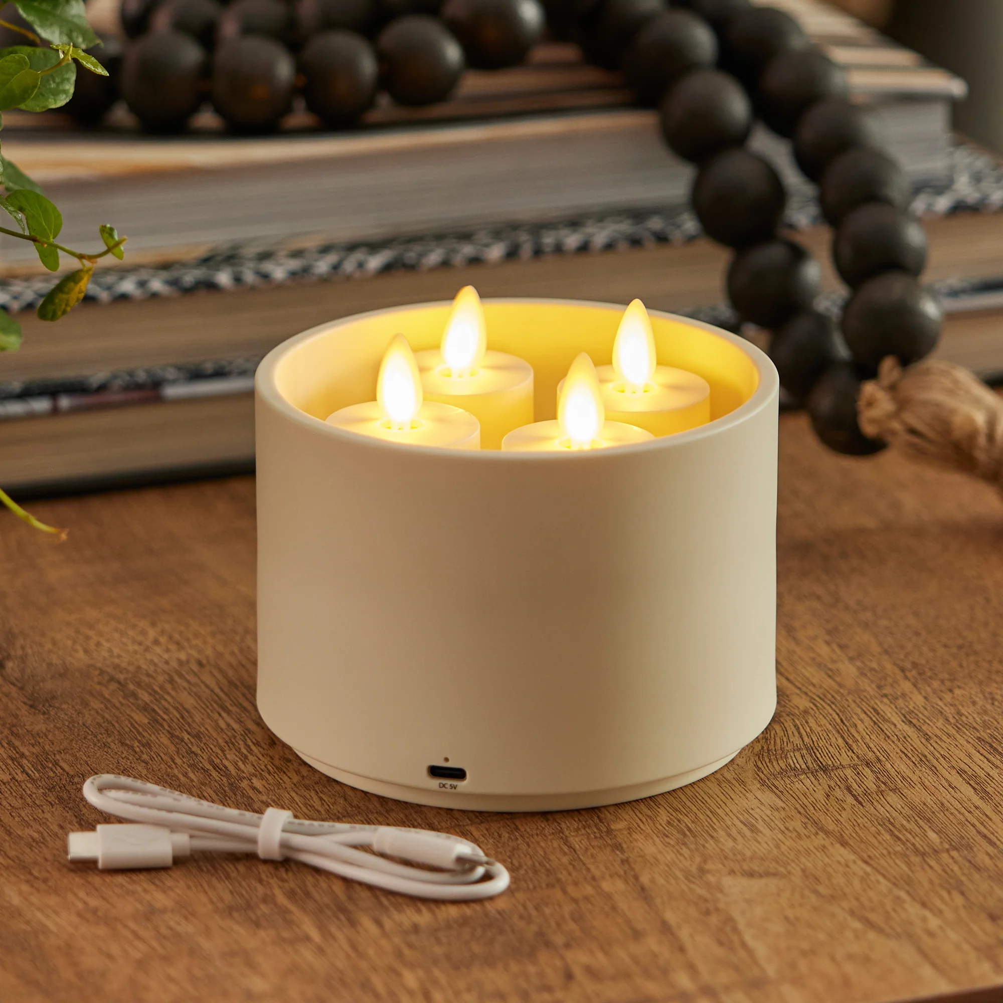 Rechargeable Tealights and Charging Base - Set of 4 - Image 2