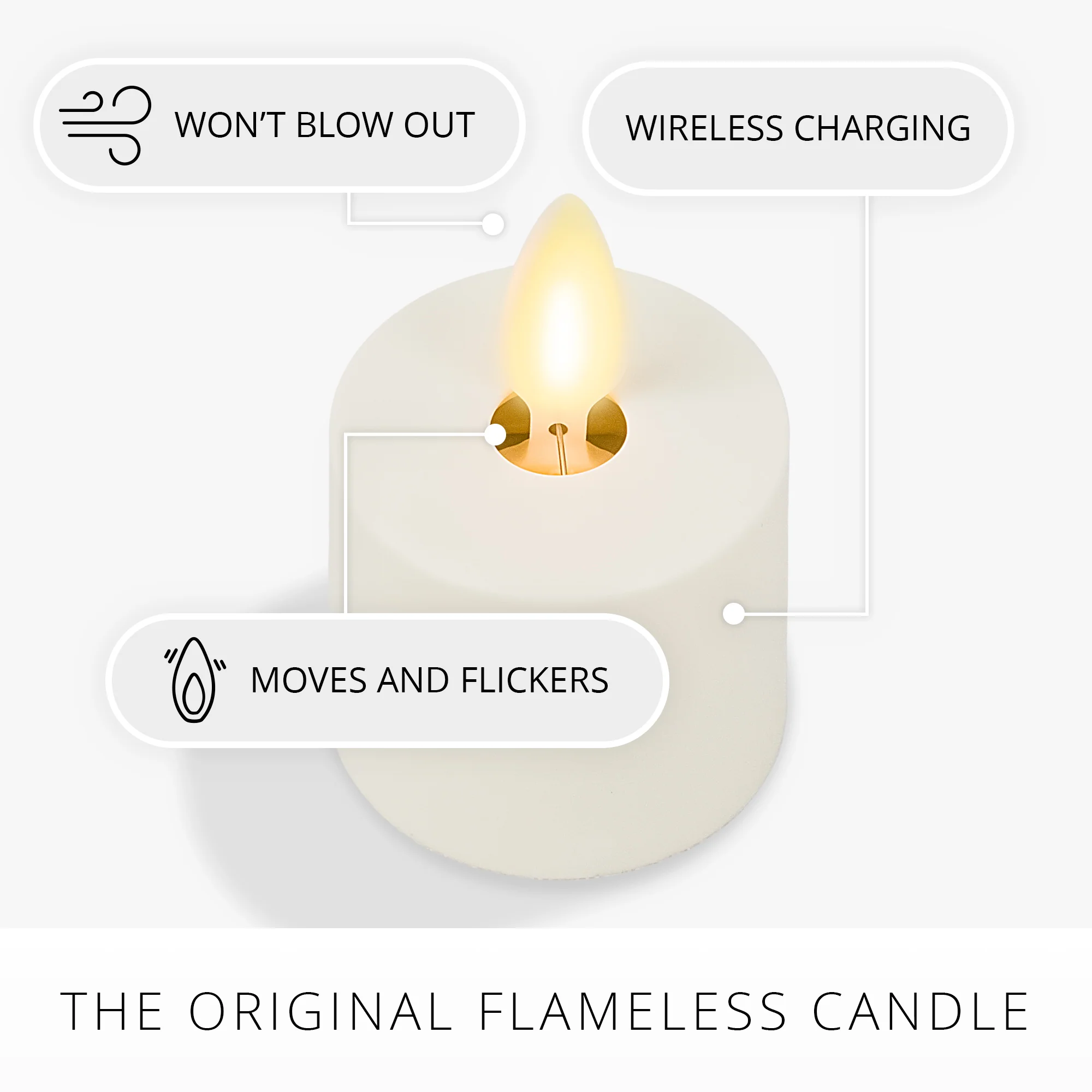 Rechargeable Tealights and Charging Base - Set of 4 - Image 6