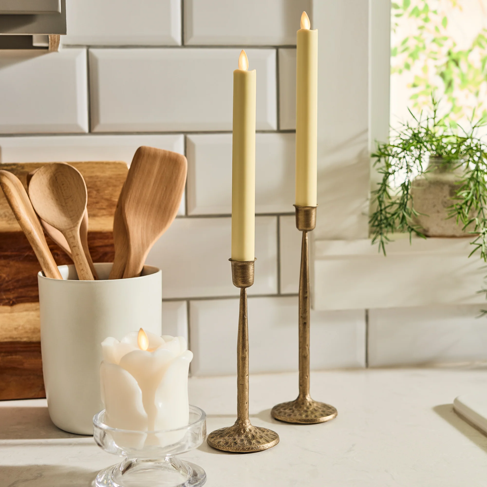 Snow White Flameless Candle Rose Bud - Image 4