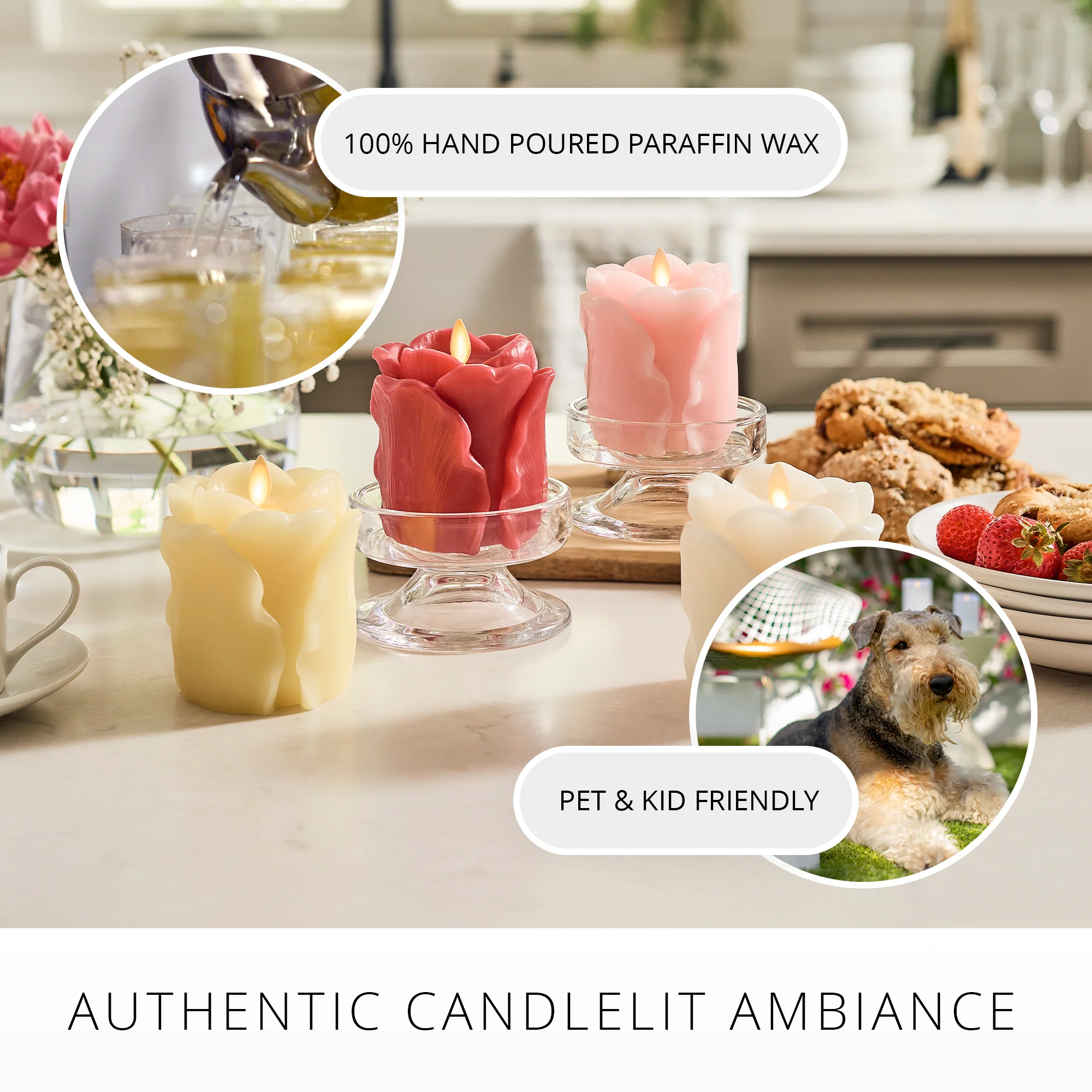 Snow White Flameless Candle Rose Bud - Image 6