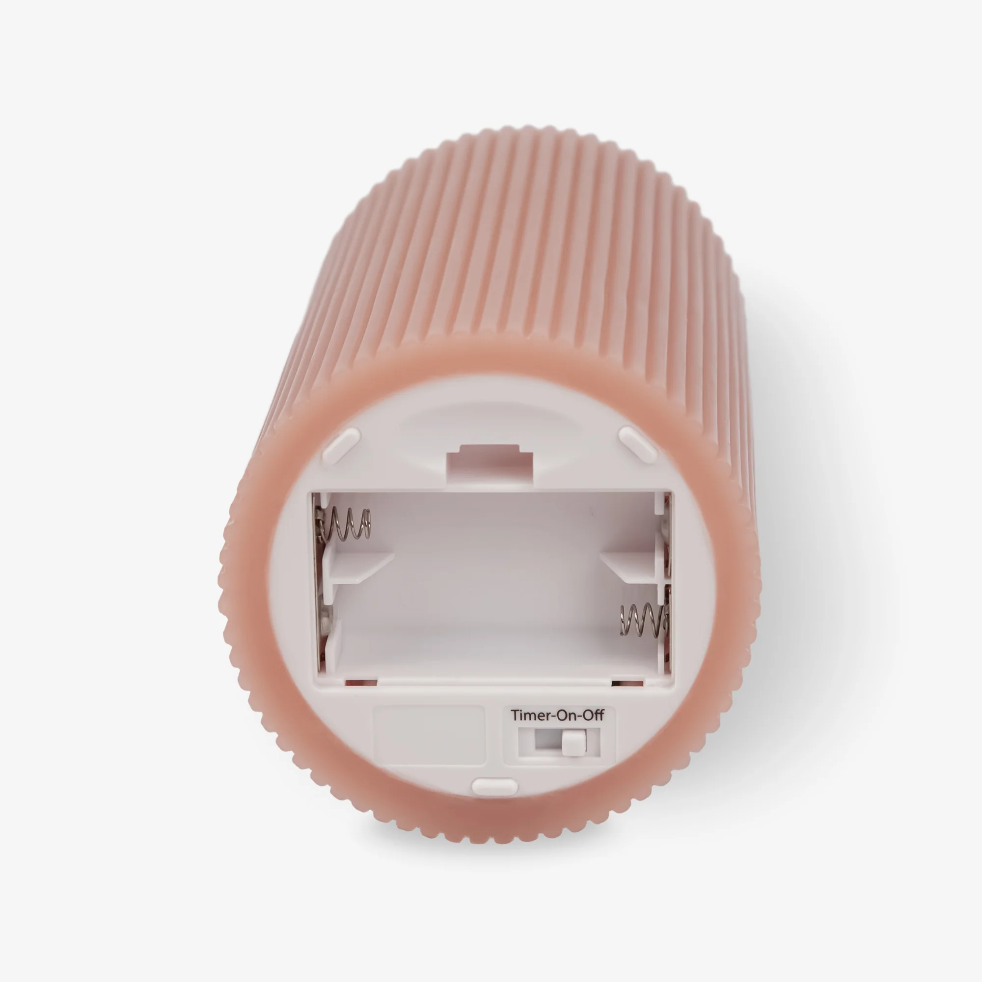 Soft Clay Flameless Candle Ribbed Pillar - Image 17