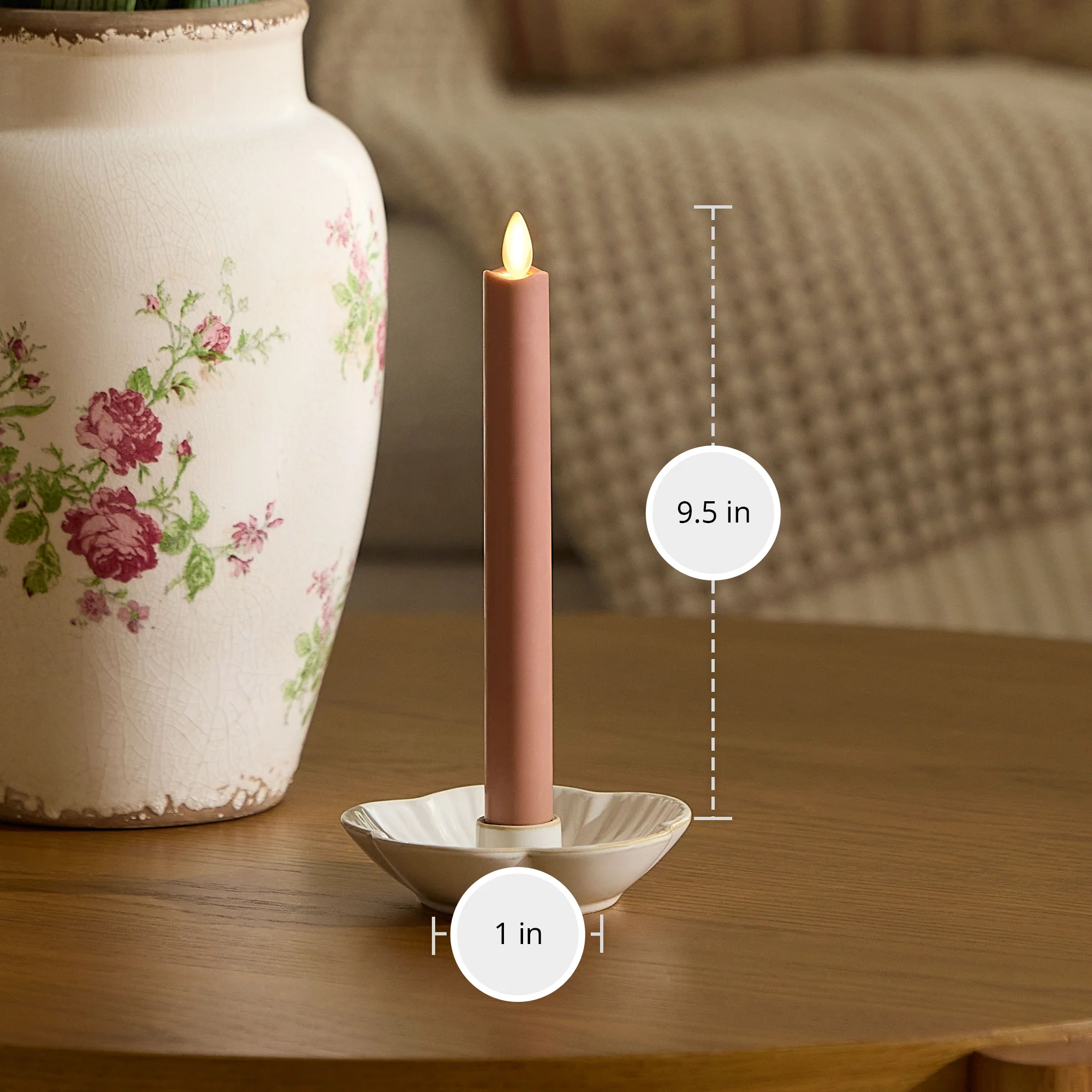 Soft Clay Flameless Candle Taper - Image 4