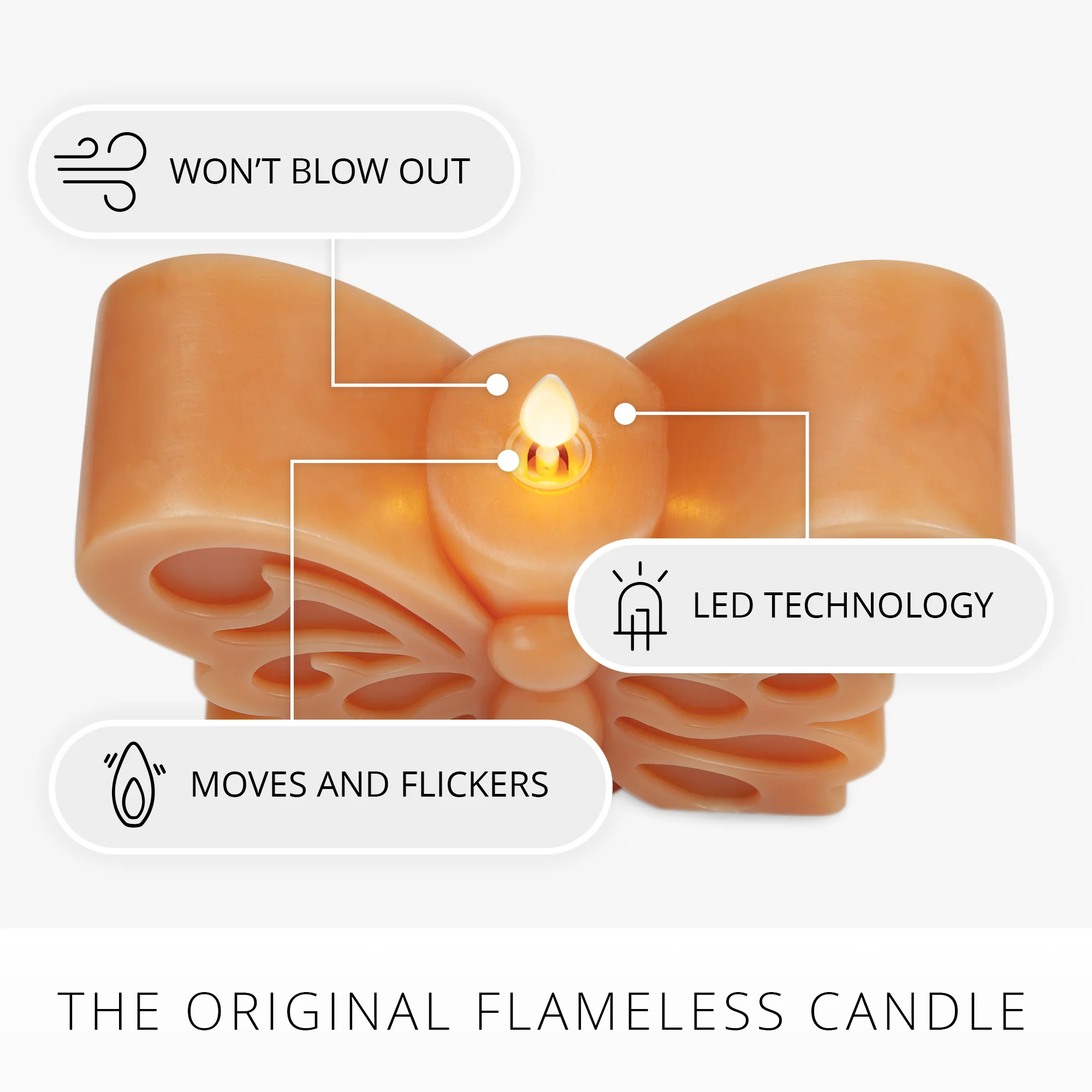 Sunlit Honey Flameless Candle Butterfly - Image 5