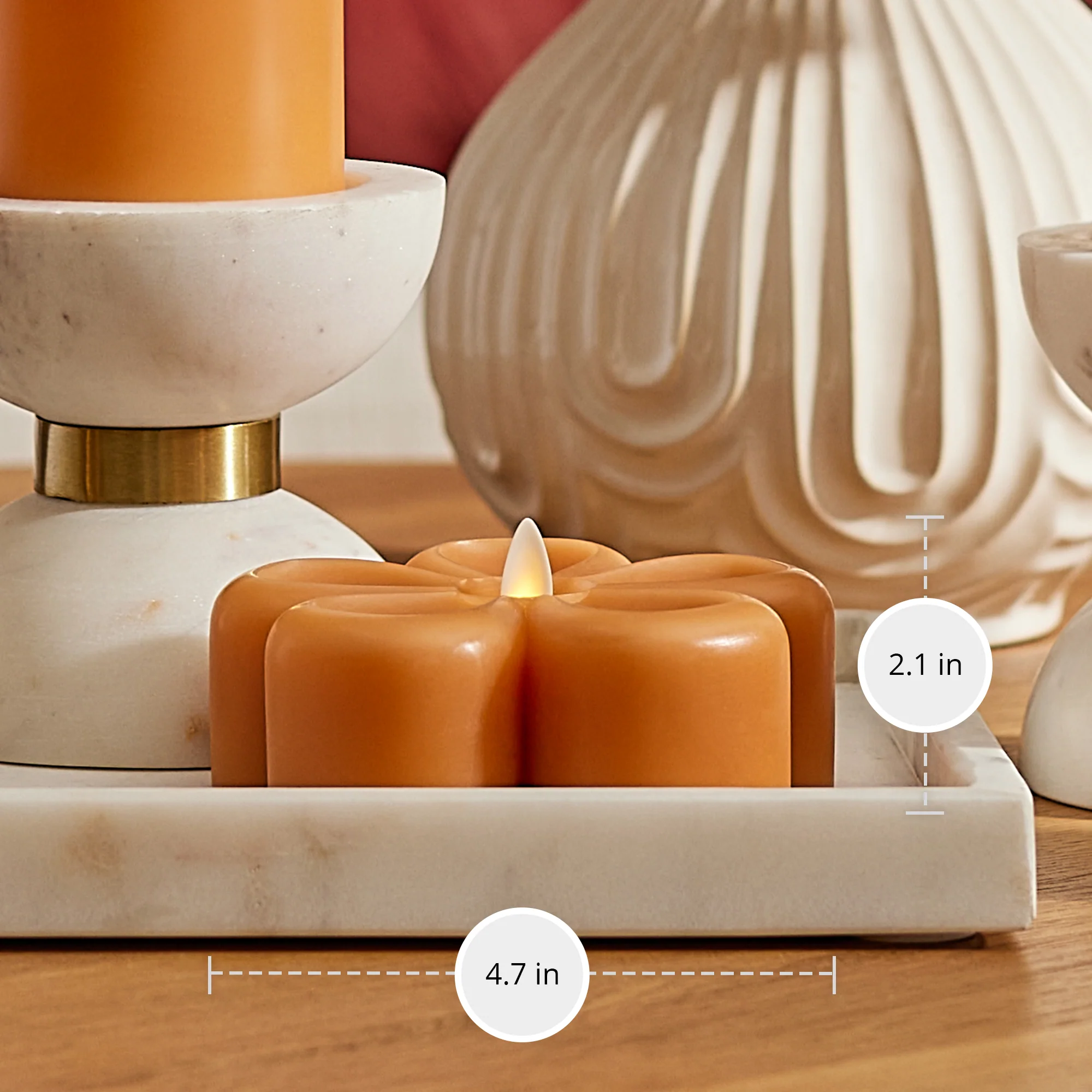 Sunlit Honey Flower Flameless Candle Tealight - Image 6