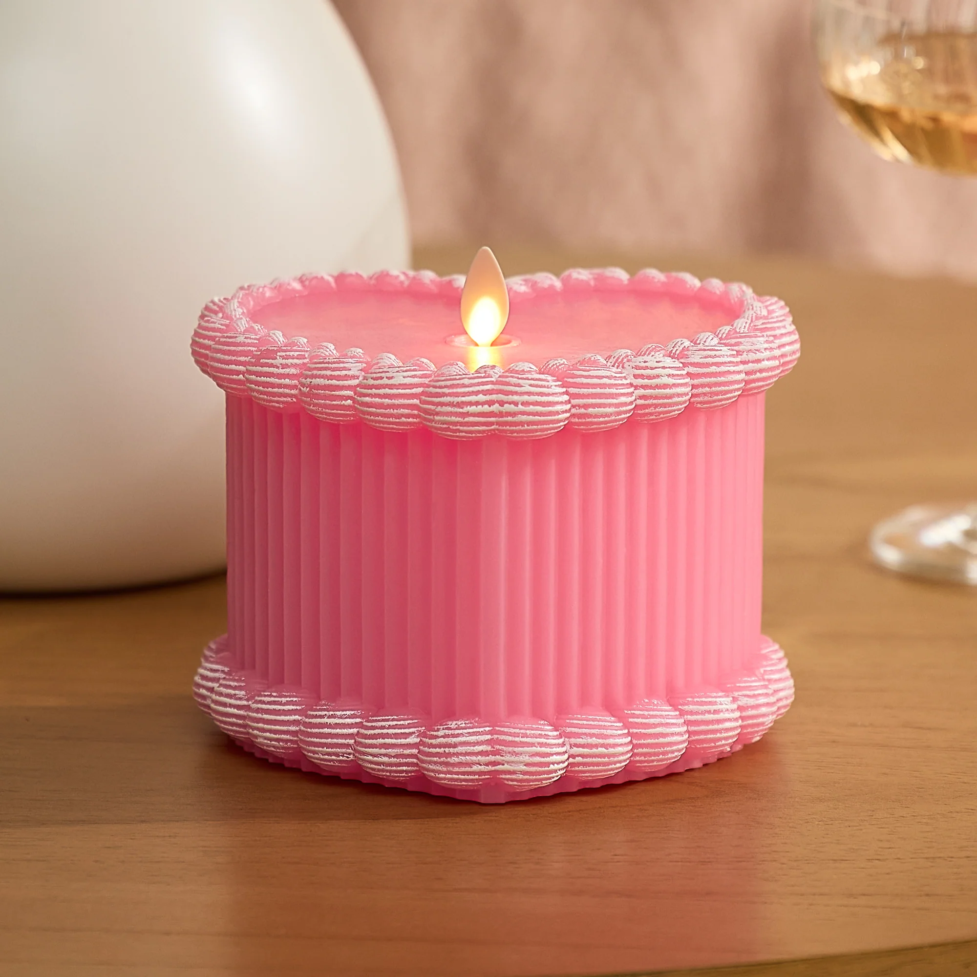 Sweet Pink Heart Cake - Image 2