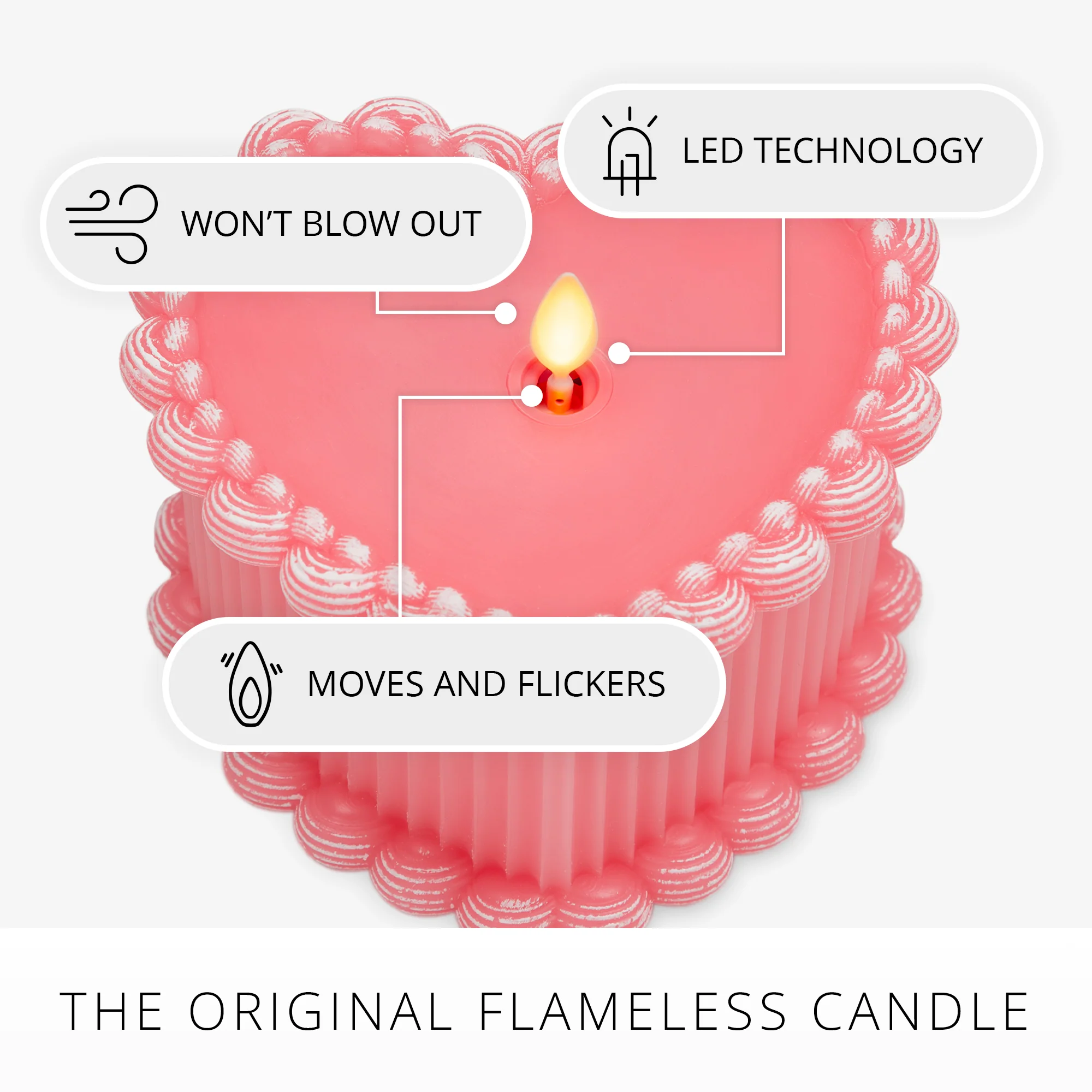 Sweet Pink Heart Cake - Image 6