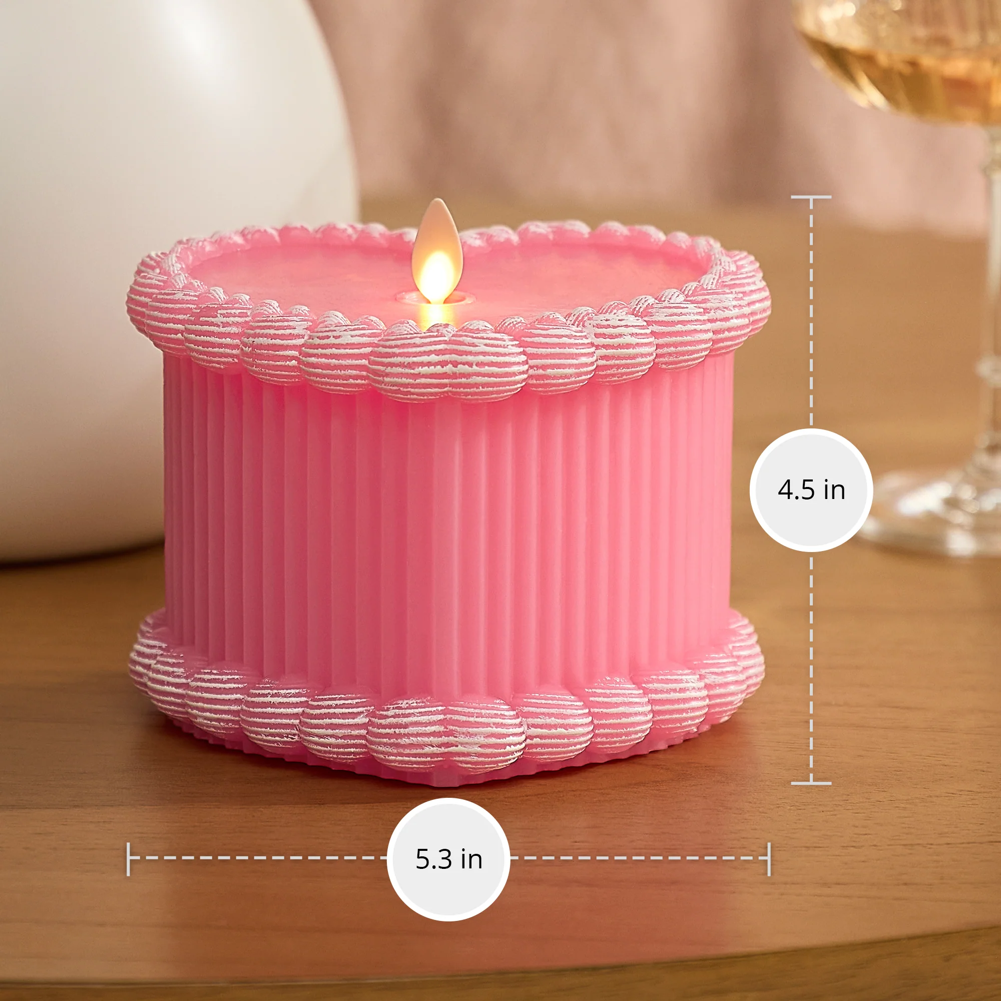 Sweet Pink Heart Cake - Image 8
