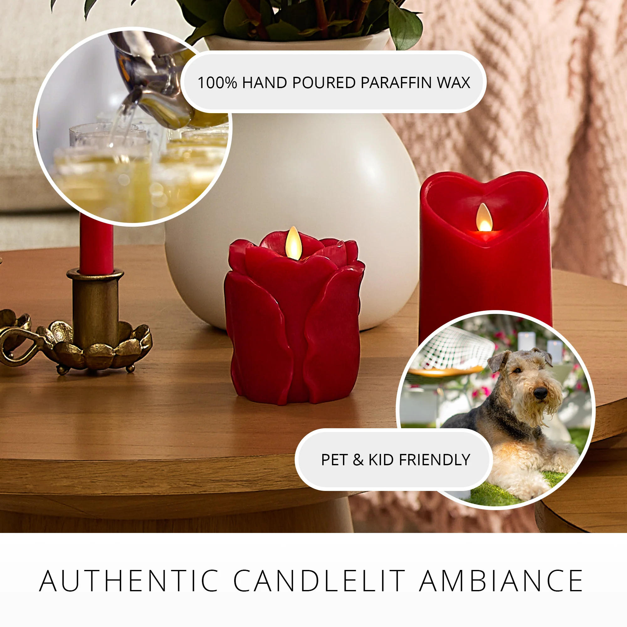 True Red Flameless Candle Rose Bud - Image 4