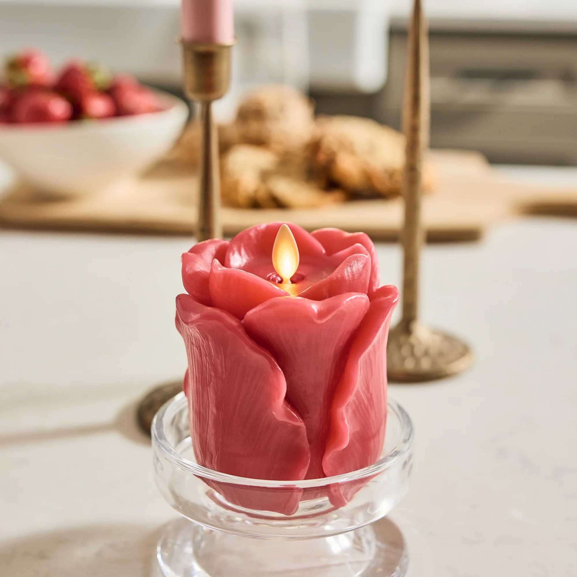 True Red Flameless Candle Rose Bud - Image 8