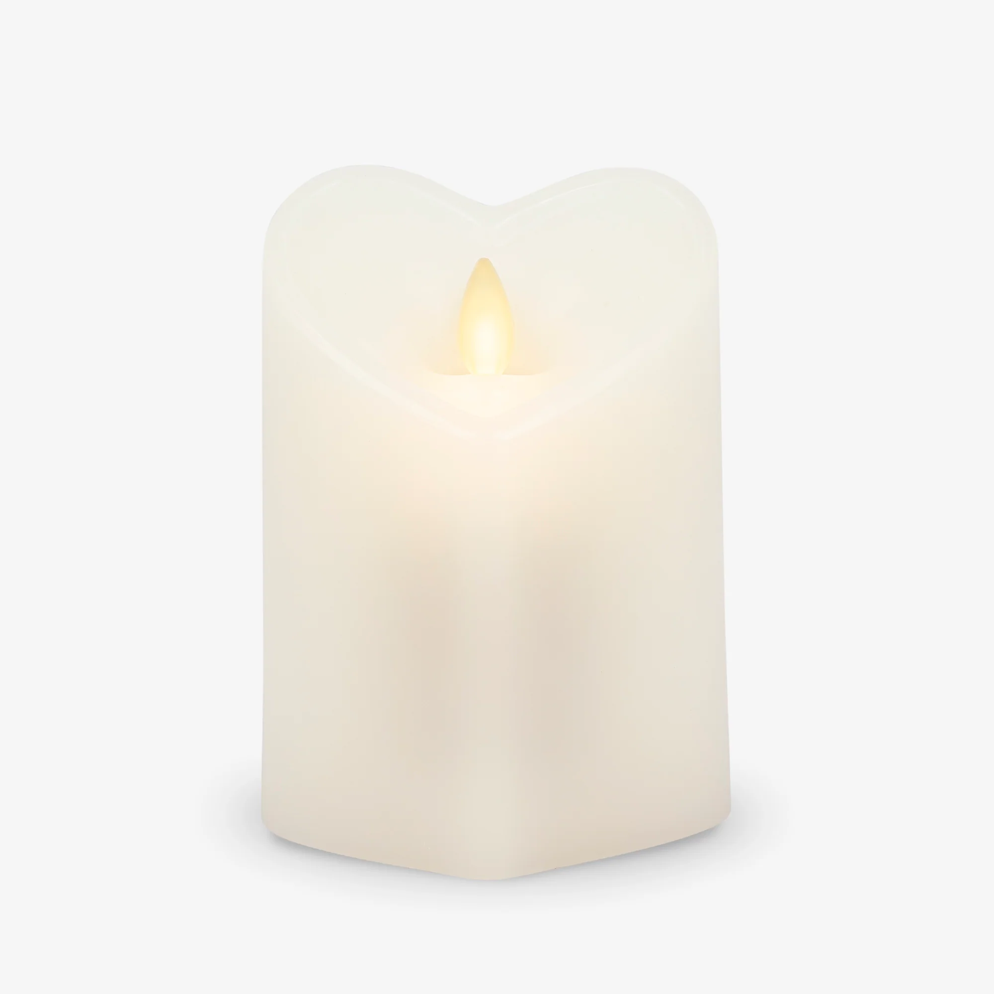 White Flameless Candle Heart Pillar - Image 9