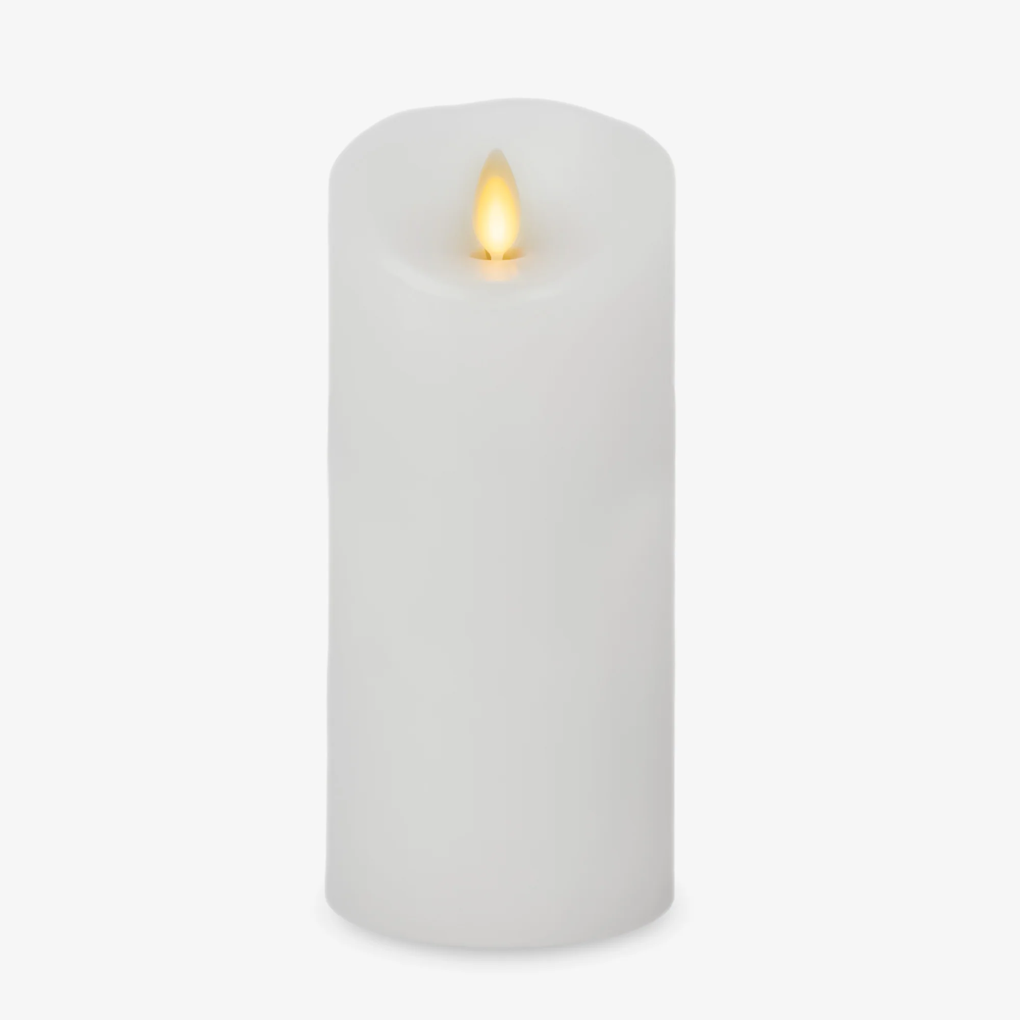 White Flameless Candle Pillar - Scallop Top - 3" Width - Image 12