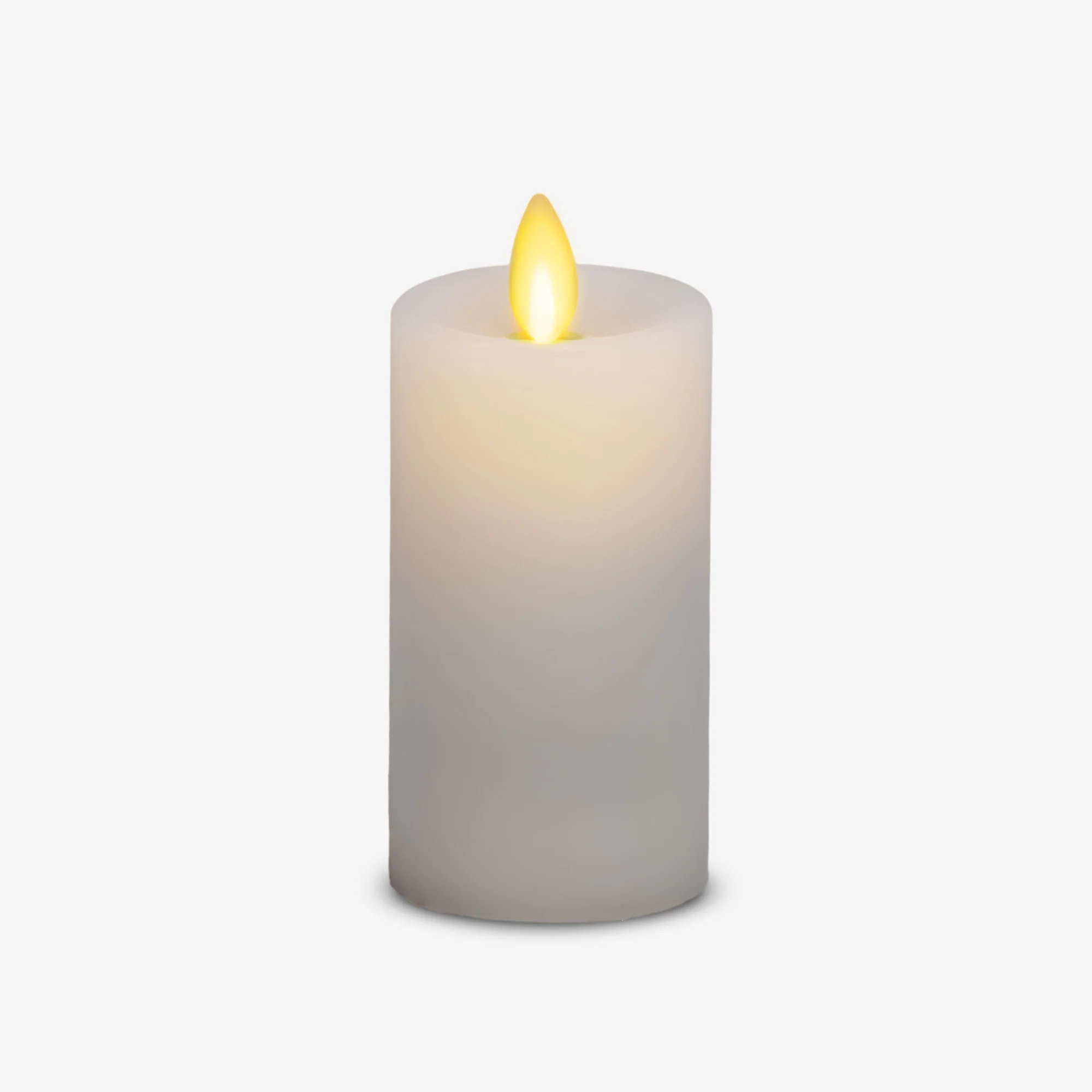 White Flameless Candle Slim Pillar - Recessed Top - Image 8